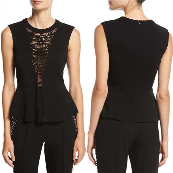 A.L.C. Tops - A.L.C. Marin Sleeveless Lace front top black